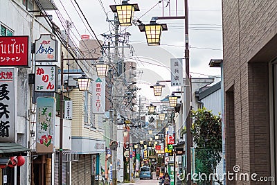 Nagano, Japan - â€ŽAugust 15 , 2017 : The shopping street of Na Editorial Stock Photo